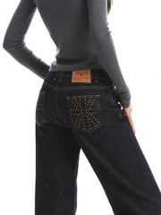 【25s Dec.】Studded Washed Irregular Waistband Jeans
