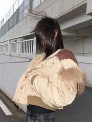 Shibuya MA-1 Fur Collar Bomber Jacket