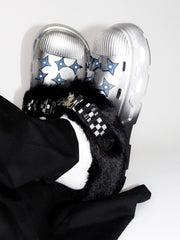 【26s Jan.】Fleece-Lined Functional Platform Clog Mule