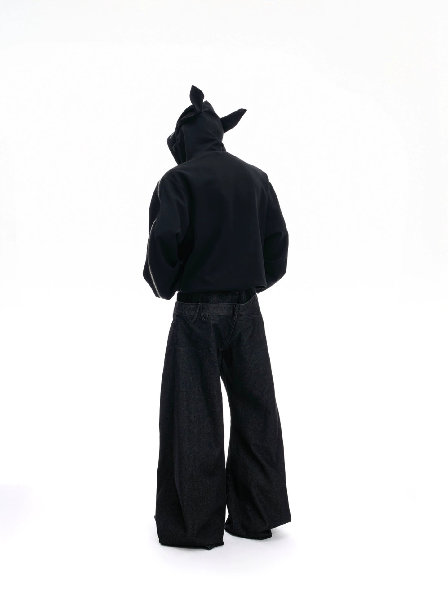 【25s Aug.】Dachshund Ear Zip-Up Oversized Hoodie