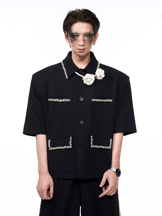 【25s May.】Rhinestone Chanel Style Short Suit