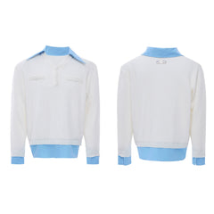 【25s Sep.】Textured Mock Two-piece Shirt Stitching Sweater