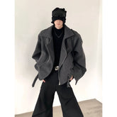 【25s Jul.】Deconstructed Grey Wool Cropped Fitted Jacket