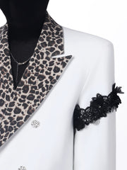 【26s May.】Leopard Collar Structured Oversized Blazer