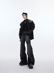 【25s Nov.】Washed Distressed Structured Jeans