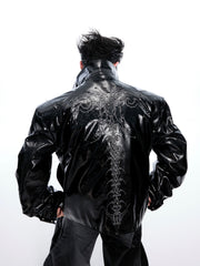 【25s Apr.】Shiny Studded Leather Jacket