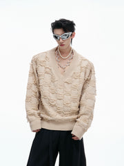 【25s Sep.】Pearl Embellished V-neck Sweater
