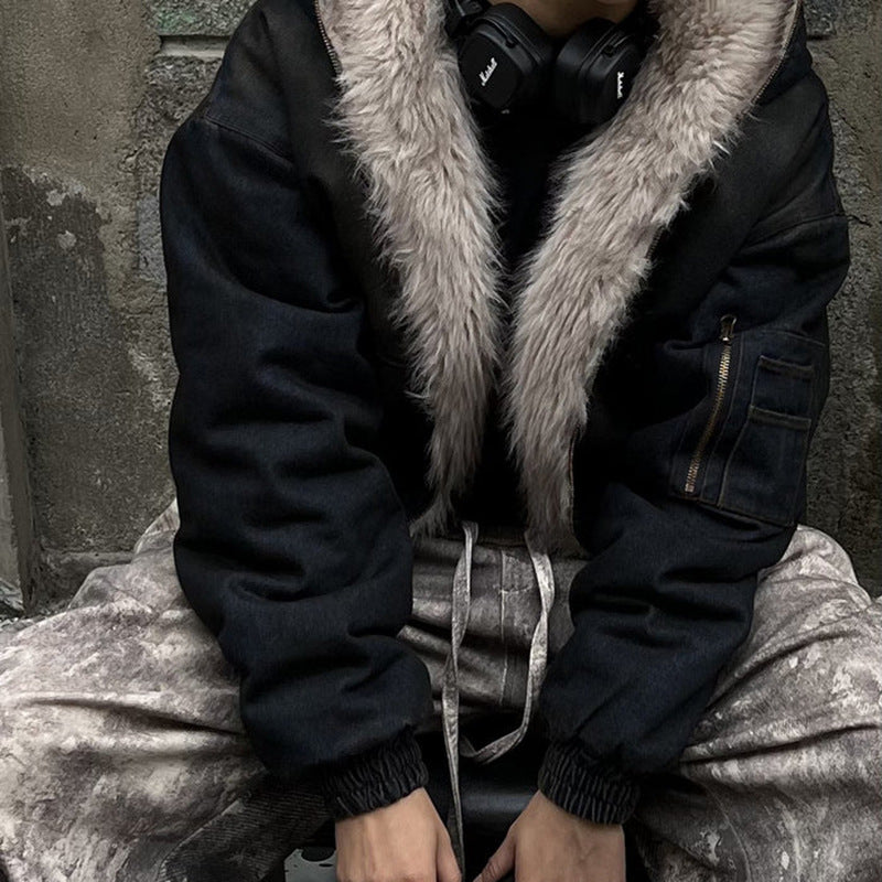 【25s Jul.】High Street Winter Plush Cotton Coat