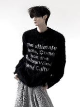 【26s Jan.】Letter Jacquard Mink-Blend Vintage Knit Sweater