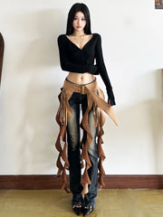 【25s Apr.】Sexy Tassel Draped Belt Buckle Skirt