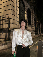 【26s Jan.】Minimal Leather Long-Sleeve Shirt