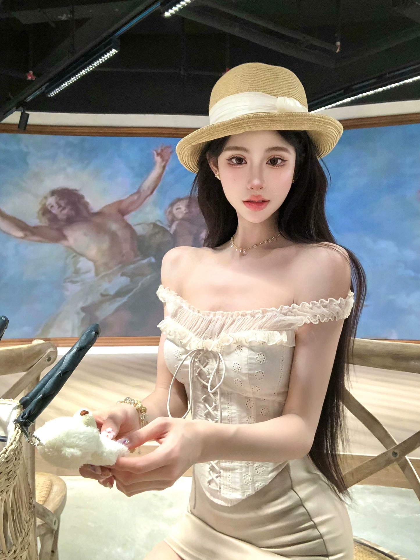【25s Aug.】Two-Piece Fishbone Corset Top and Skirt Set