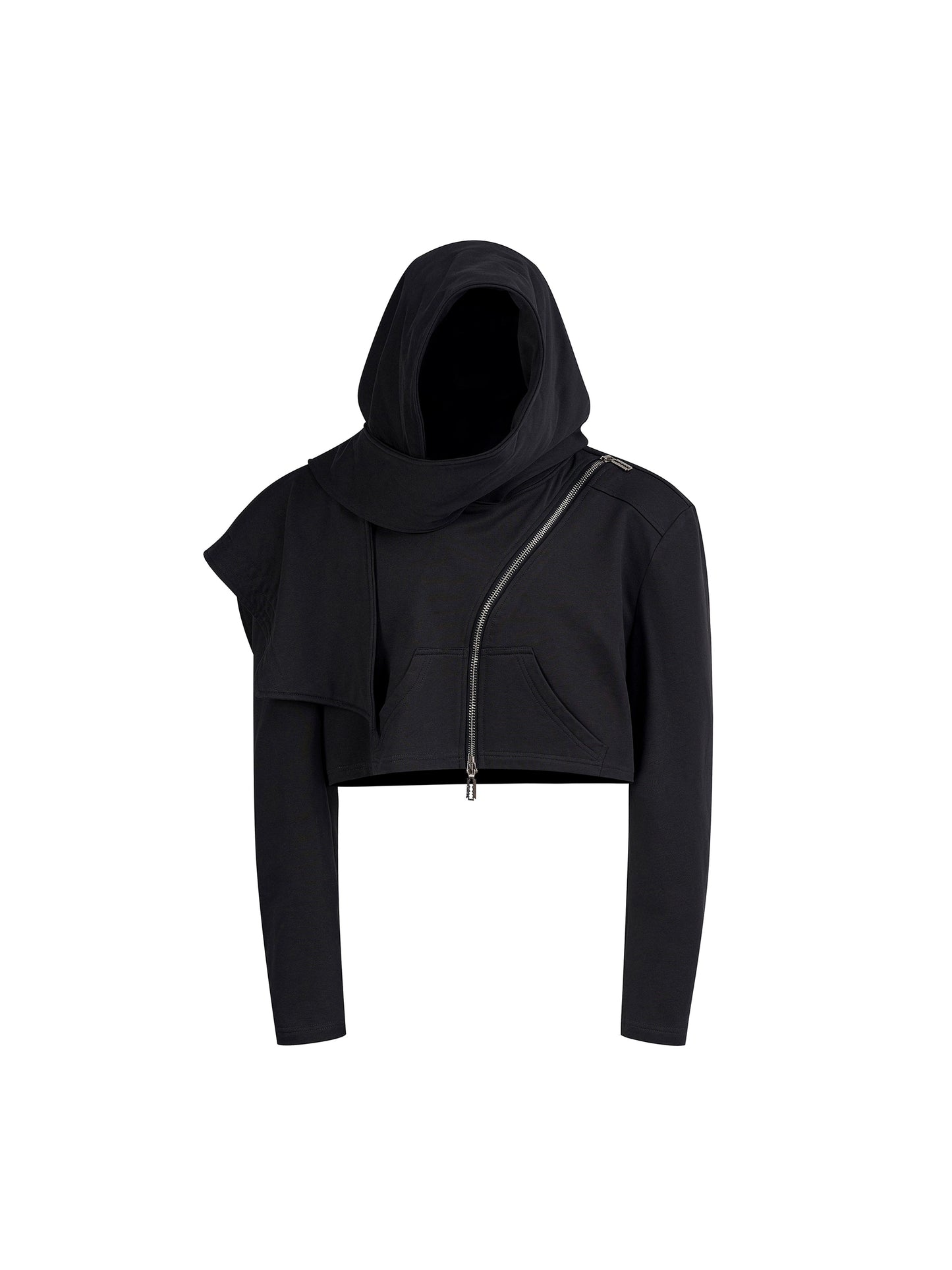 【25s Aug.】Deconstructed Asymmetrical Zip-Up Hoodie