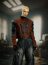 【25s Dec.】3D Double-layered Dark Leather Jacket