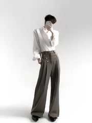 Napoleon Button Detail Trousers