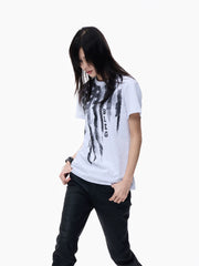 Washed Graffiti Cropped Tee