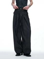 Wide-Leg Pleated Kendo Trousers