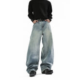 【26s Jan.】Clean-Fit Washed Vintage Straight Denim Pants