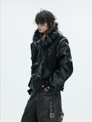 【26s Feb.】Horsehair and Crocodile Print Hooded Jacket