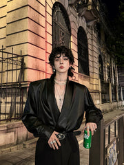 【26s Jan.】Minimal Leather Long-Sleeve Shirt