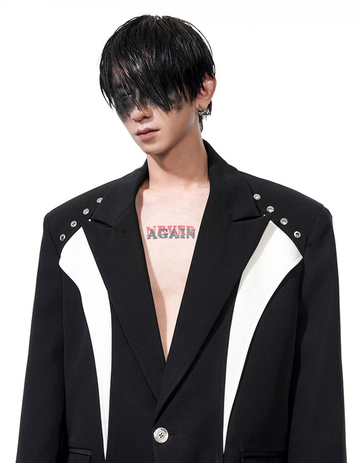 【25s Apr.】Deconstructed Color-blocked Suit + Pants