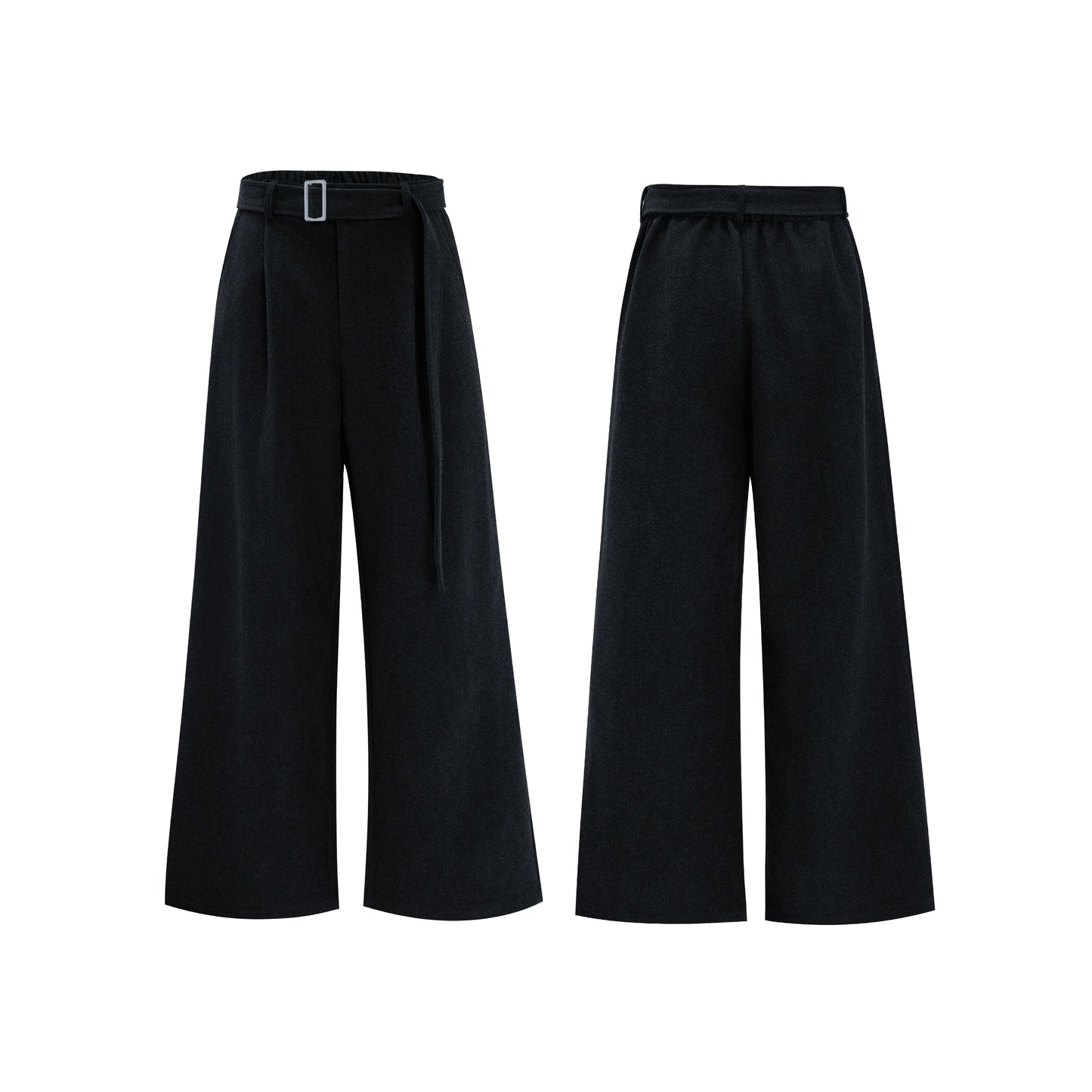 【25s Nov.】Elegant Detachable Fur Collar Wool Suit/Trousers