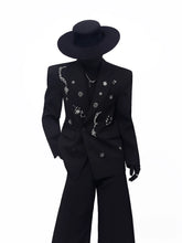 Embellished Black Tailored Blazer