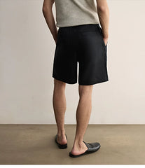 Relaxed Linen Straight Shorts