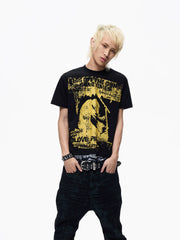 Vintage Rock Band Graphic Cropped Tee