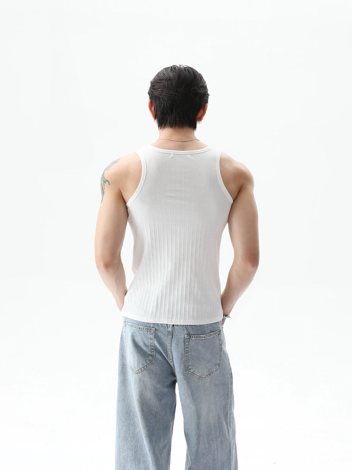【25s Aug.】Minimalist Solid Color Crew Neck Tank Top