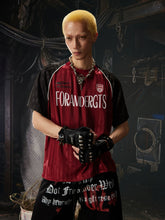 Red Black Contrast Jersey Tee