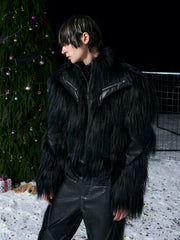 【26s Jan.】Eco-friendly Fur Patchwork Jacket