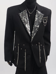 【26s Mar.】Sequin Tweed Chain Blazer