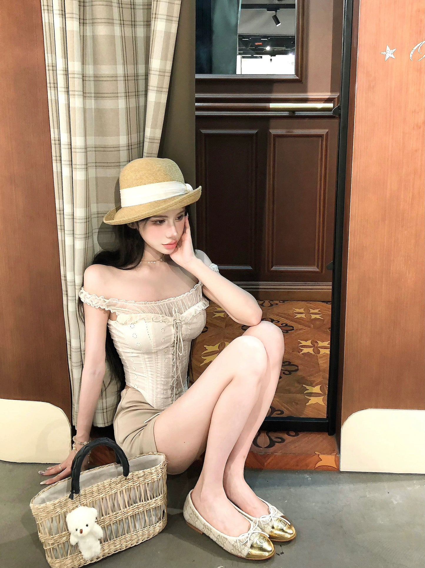【25s Aug.】Two-Piece Fishbone Corset Top and Skirt Set