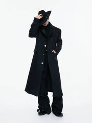 Power Collar Wool Blend Coat