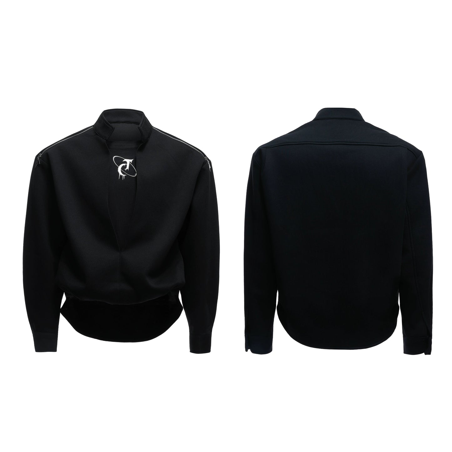 【25s Aug.】Faux Two-Piece Mock Neck Zip Hoodie & Sweatpants Set