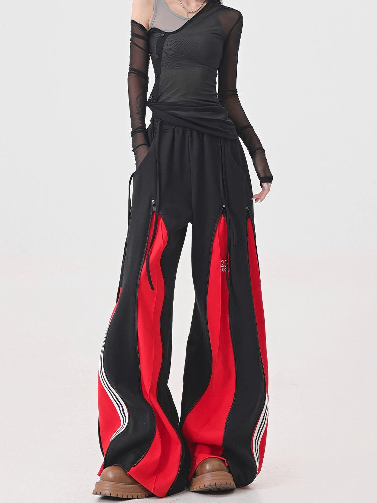 【25s Jul.】Patchwork Wide-Leg Sweatpants