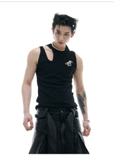 【25s Jun.】Cutout Fitted Tee with Metal Accents