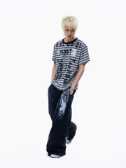 Double Waist Leopard Panel Sweatpants