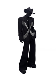 Rhinestone Fringe Stage Blazer