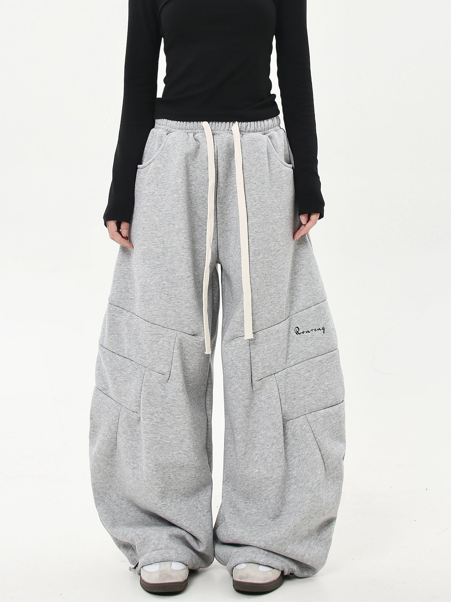【25s Jul.】Fleece-Lined Deconstructed Blade-Cut Wide Pants