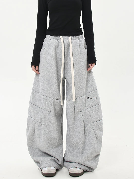 【25s Jul.】Fleece-Lined Deconstructed Blade-Cut Wide Pants
