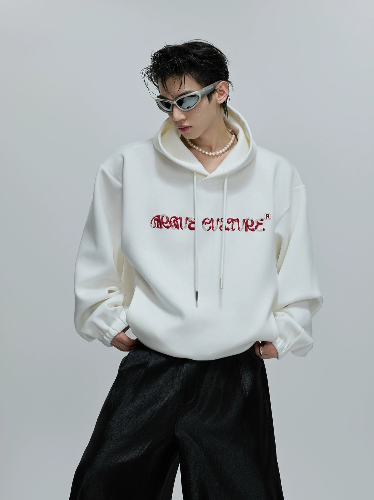 Beaded Embroidered Hoodie