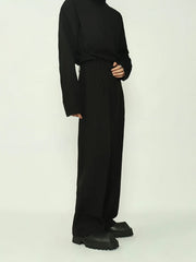 Minimal Straight-Leg Tailored Trousers