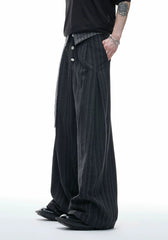 Embroidered Jacquard Wide-Leg Trousers