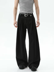 【26s Jan.】Sculpted A-Line Double-Pleat Curved Suit Trousers