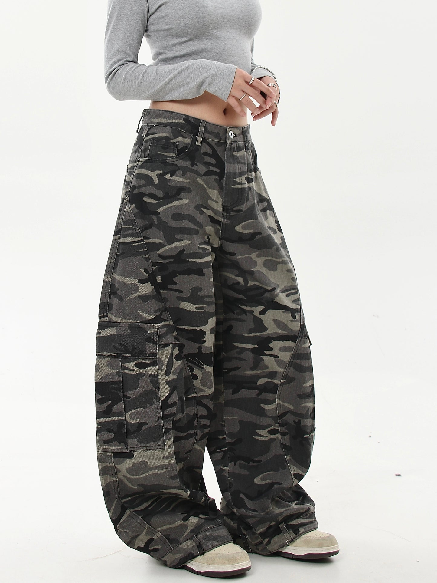 【25s Jul.】Vintage Multi-Pocket Camouflage Overalls