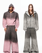 【25s Nov.】Stellar Rhinestone Thick Hooded Sweatshirt/Pants