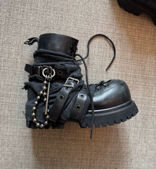 Industrial Platform Combat Ankle Boots