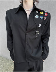 Badge Detail Casual Shirt